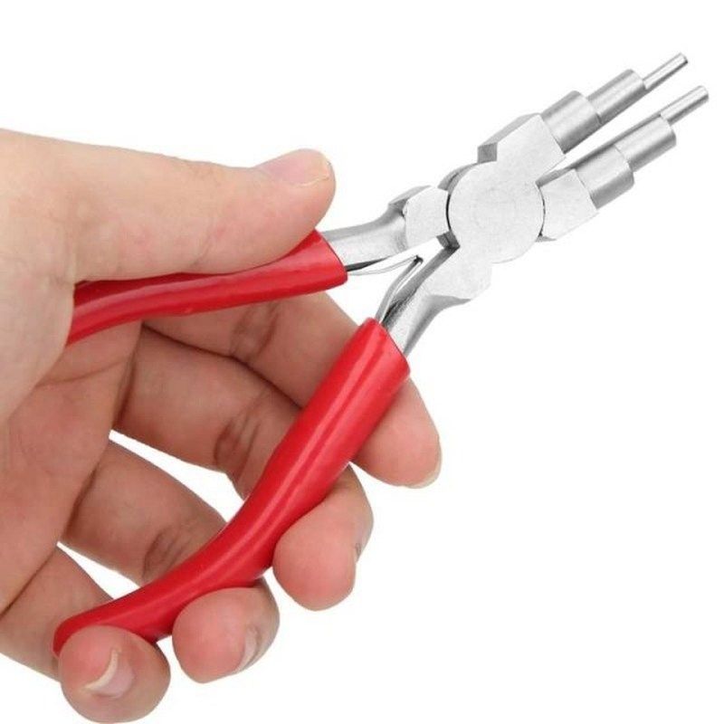 bail-making pliers forming wire looping round mouth 6-in-1 j