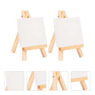2pcs Wooden Easel Folding Stand Table Mini Art Drawing Brac