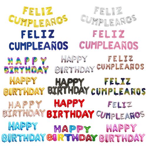 FELIZ CUMPLEANOS Letter Balloons Foil Spain Happy Birthday