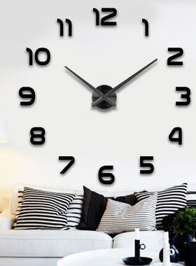 Fashion 3D big size wall clock mirror sticker DIY brief