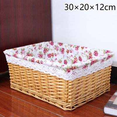 Wicker Hand Woven Storage Basket Bedroom Cabinet Kids Toys D