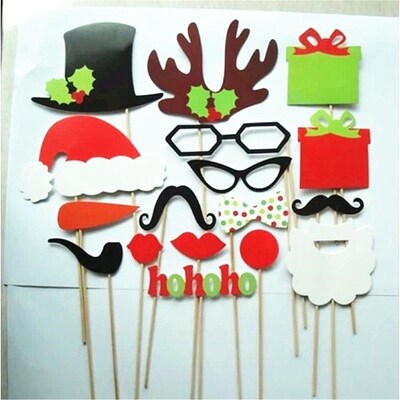 17Pcs Paper Christmas Hat Funny Interesting Party Photograph
