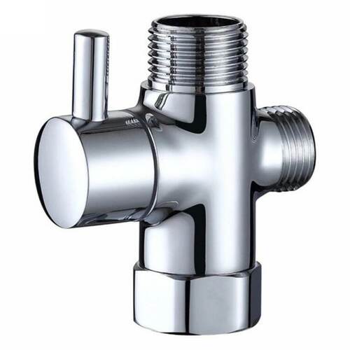 G1/2in 3Way Diverter Valve T-Adapter Converter Brass Valve B