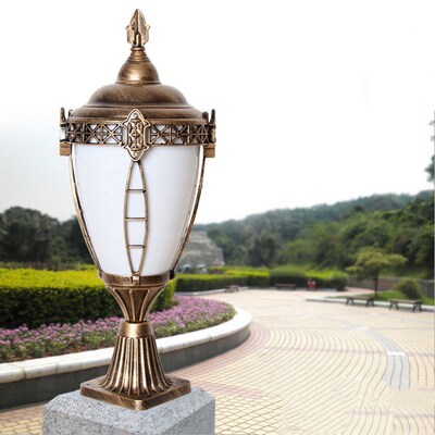 Europe waterproof outdoor pillar lamp fence courtyard commun