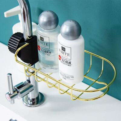 Kitchen Sink Faucet Sponge Soap Cloth Drain Rack Storage Org