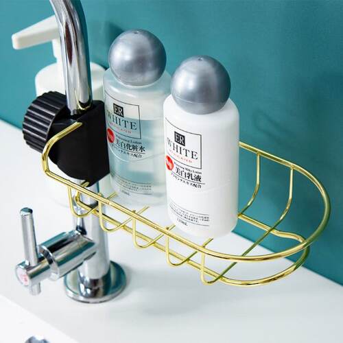 Kitchen Sink Faucet Sponge Soap Cloth Drain Rack Storage Org