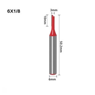 7Pcs 6mm Shank T-Slot Milling Cutter Flush Trim Router Bit F