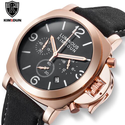 KIMSDUN? Pirate New Men Watches Top Luxury Brand Men Leathe