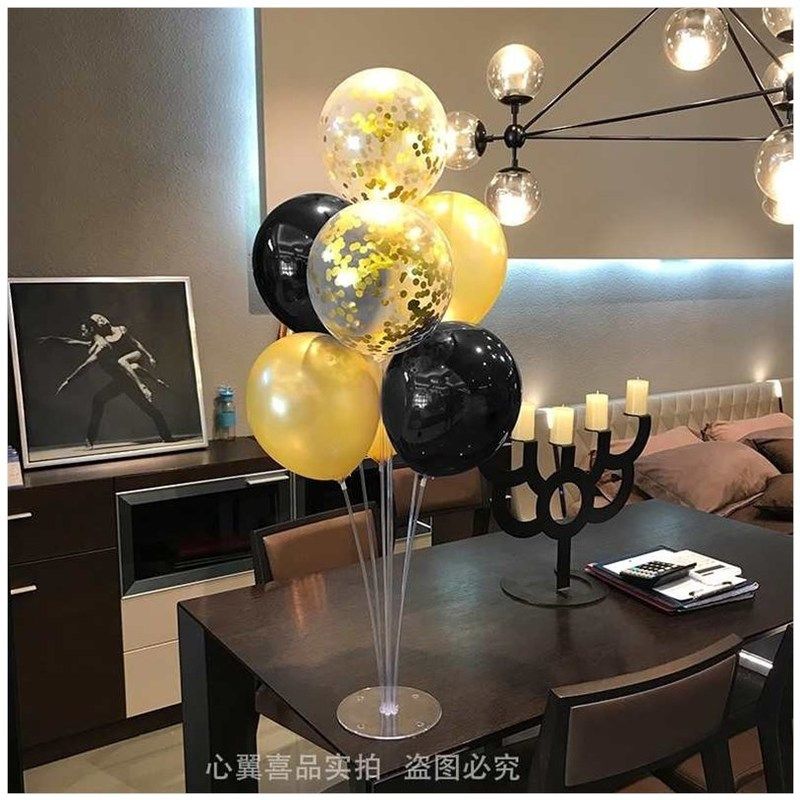 birthday party decoration transparent balloon set up columns