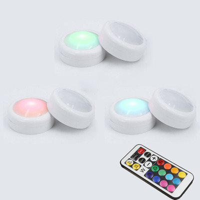 LED Puck Lights RGB 12 Colors 21 Key Dimmable Touch Sensor l