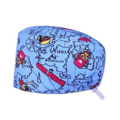 Scrub Caps Cartoon Sea Route New Design Nurse Veterinary Un