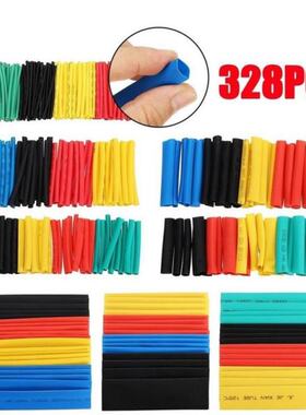 328Pcs/Pack Heat Shrink Tube Kit Shrinking Assorted Polyolef