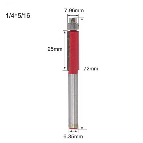 1/4 Trimming Cutter Double Edge Straight Router Bit Woodwork