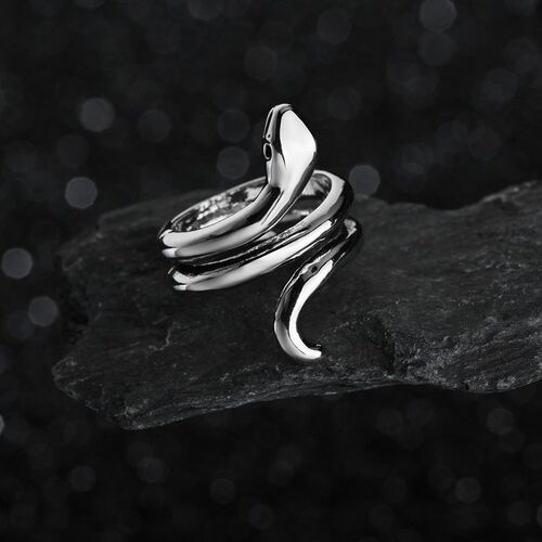 Retro Punk Skull Wolf Dragon Snake Ring for Men Women Openi