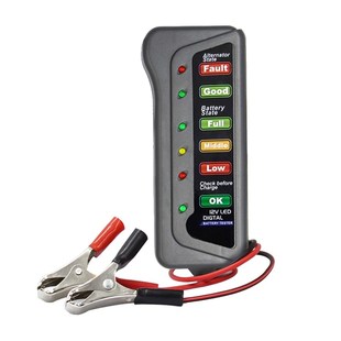 12V Auto Digital Battery Tester Alternator 6 LED Light Car