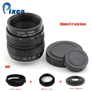 Pixco 35mm f/1.7 for Nikon 1 MICRO 4/3 For Pentax Q Nex FUJ