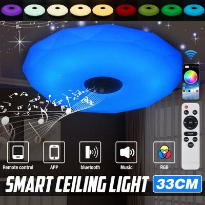 60W 33cm Colorful RGB LED Ceiling Lights Home Lighting APP b