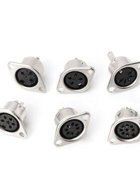 10PCS 3/4/5/6/7/8PIN Panel Mount Female Jack DIN Adapter MID