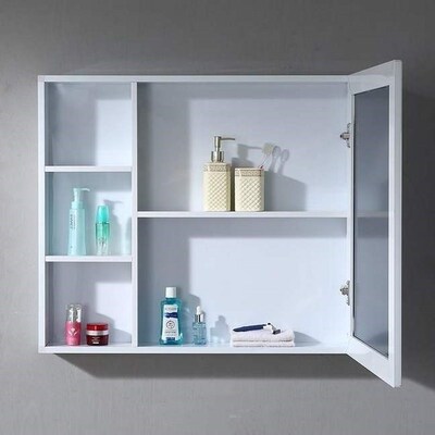 Bathroom toilet mirror cabinet with rack cupboard mirror