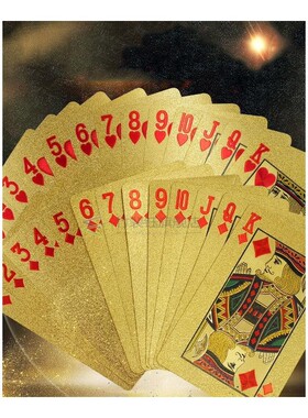 Gold F Playing Cards Waterproof Texas Hold'em Poker Funn