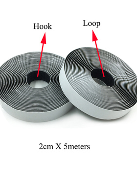 2cm 5m strong velcro self adhesive hook and loop tape for re