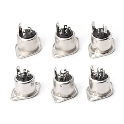 10PCS 3/4/5/6/7/8PIN Panel Mount Female Jack DIN Adapter MID