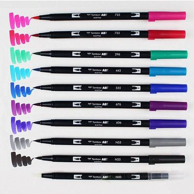 Tombow ABT Dual Brush Pen Art Markers Calligraphy Drawing Pe