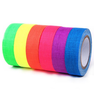5/6Pcs Set UV Gaffer Fluorescent Tape Blacklight Reactive G