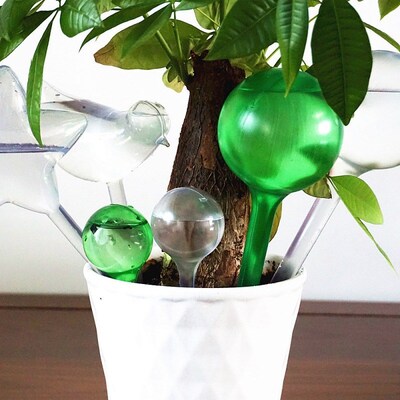 Self watering System Imitation Glass Plant Waterer Flowers