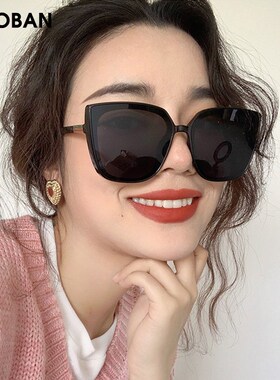 HOOBAN Brand Designer Cateye Women Sunglasses 2020 Retro Ov