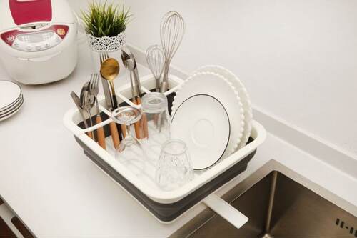 Folding Dish Rack Home Kitchen Organizers Kitchen Storage Bo