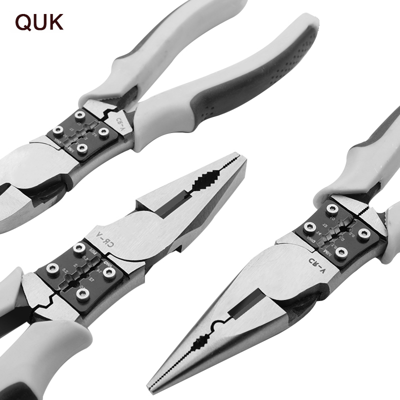 QK Multitool Pliers Set Wire Stripper Crimper Cable Cutter C