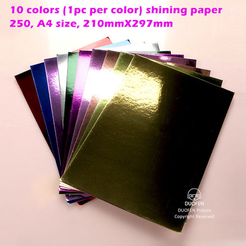 DOFEN craft paper shining color golden gilded mirror suface