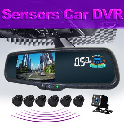 GreenYi Car DVR Rearview Mirror Monitor Dual Lens with Park