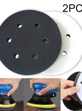 6 6-Hole Soft Sponge Interface Pad For Sanding Pads Hook Loo