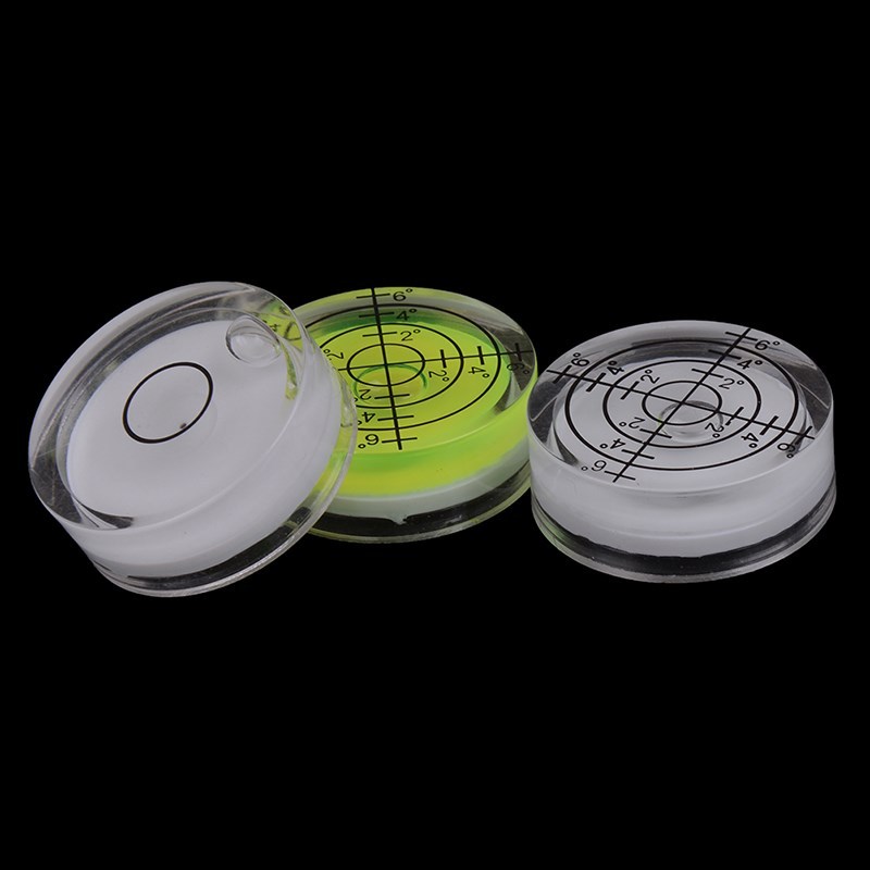 1Pc Acrylic Mini Tiny Disc Bubble Spirit Level Ruler Round