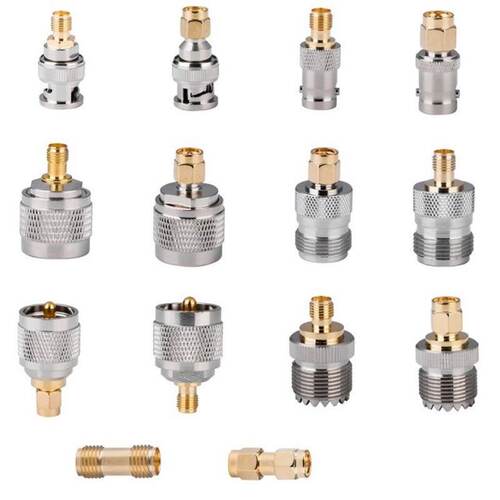 JXRF Connector 14PCS RF Adapter SMA to SMA BNC UHF N Type RF