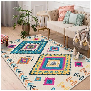 Bohemian 3D Printed Carpet Moroccon Persian Rug Colorful fo
