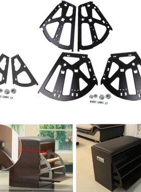 1 Pair Shoes Cabinet Hinges Flip Frame Hidden Movable Turnin