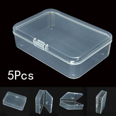 5PCS PP Plastic Storage Box Transparent Jewelry Bead Screw T