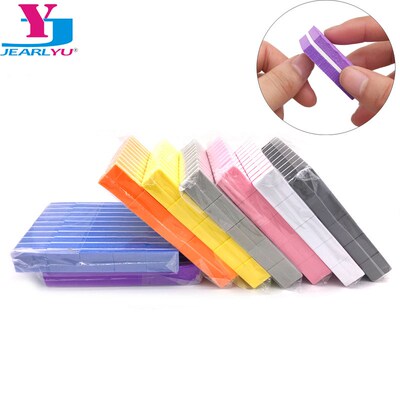 100 X Double Side Mini Nail Files 100 180 Sanding Buffer Bl