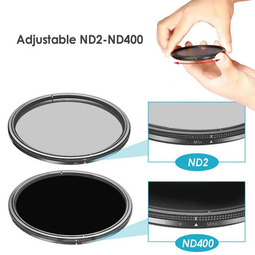 Dynamic ND2-400 Filter 52MM 58MM 62MM 67MM 72MM 77MM Slim Fa