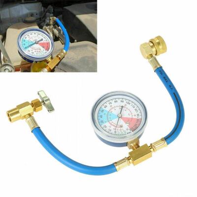 250PSI Recharge Measuring Hose Gauge Car Vehicle Air Conditi