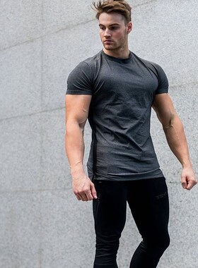 Muscle Men's summer sports running short sleeved T-shirt