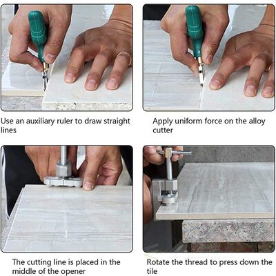 Quick Opening High-Strength Glass Cutter Tile Handheld Multi