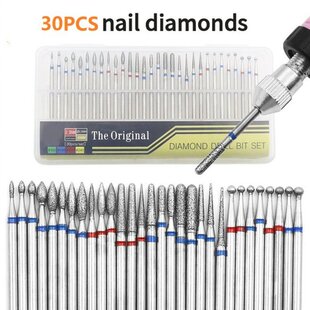 30pcs/Set Diamond Nail Drill Bit Rotery Electric Milling Cut