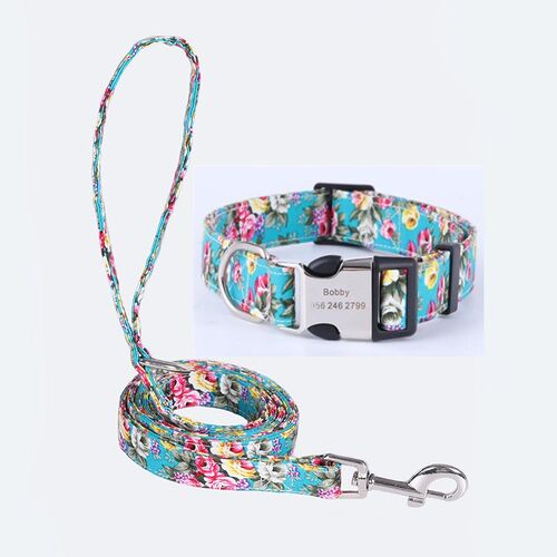 2021 Custom Dog Collar Personalized Dog Name ID Tag Matchin