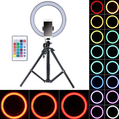 LED RGB Ring Fill Lamp SB Power Multicolored Remote Control