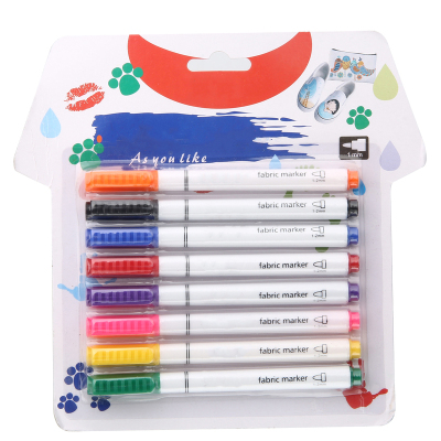 8pcs New Clothes Textile Markers Fabric Paint Pens DIY Craft