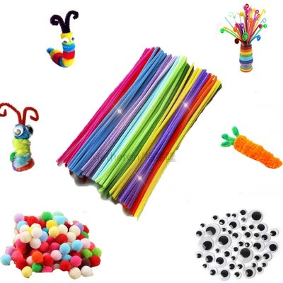 30/50/100pcs Multicolour Chenille Stems Pipe Cleaners Handma